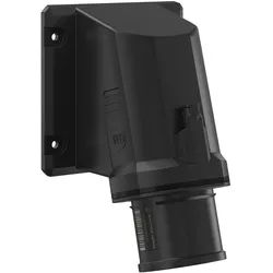 Walther Electric FW731307CC CEE NEO Anbaugerätestecker schräg, 32A, 3P, 7h, IP54 mit Käfigzugfeder-Technik und 115x115mm Flansch