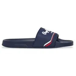 Pepe Jeans für Herren. PMS70160 Klassische marineblaue Slider-Flip-Flops (41), Wohnung, Keine, Lässig, Strandbekleidung