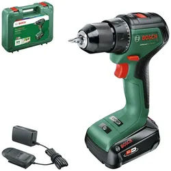 Bosch Home & Garden Akku-Bohrschrauber UniversalDrill 18V-60, Inkl. Koffer, mit Akku 18V/2Ah und Ladegerät grün