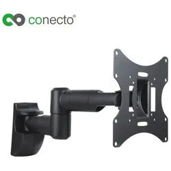 conecto TV-Wandhalterung TV Wandhalter für LCD LED Fernseher & Monitor, (bis 42 Zoll, schwenkbar, neigbar, ausziehbar) schwarz