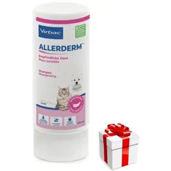 Virbac Allerderm Shampoo für empfindliche Haut von Hunden und Katzen 250 ml + Überraschung für den Hund