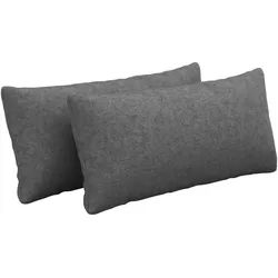 Sit & More Zierkissen , Dunkelgrau , Textil , 2-teilig , Uni , Füllung: Polyester,Polyester , rechteckig , 60x30 cm , Goldenes M, Oeko-Tex® Standard 100, Made in Europe, DGM-Klimapakt , Heimtextilien, Wohntextilien, Kissen, Zierkissen