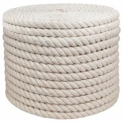 vidaXL Seil Juteseil 24 Weiß 100% Tossa Jute (1-tlg) weiß