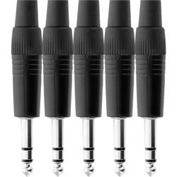 Pronomic JPLUG Black Stereo-Klinkenstecker 5er Pack