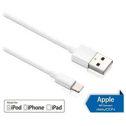 DELEYCON USB-Daten/Ladekabel MK-MK395 für Apple, 0,15 m, weiß