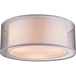 GLOBO LIGHTING Deckenleuchte THEO, ohne Leuchtmittel, Deckenlampe, Wohnzimmer, Schlafzimmer, Durchmesser 40cm silberfarben