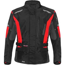 Germot Aron wasserdichte Motorrad Textiljacke, schwarz-rot, Größe XL für Männer