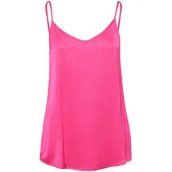 Le top bretelles spaghetti include fuchsia