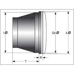 HIGHSIDER LED-Hauptscheinwerfereinsatz Typ 3, 7 Zoll, silber