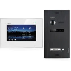 Balter Home Video Türsprechanlage für 1 Familienhaus, 1x Monitor, Balter EVO Schwarz