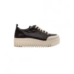 Art für Damen. 115341101003_001 Turnschuhe 1534 Brighton schwarz (40), Leder, 3 bis 5 cm, Schnürsenkel, Lässig