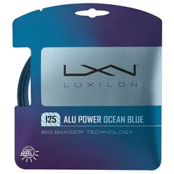 Luxilon Tennissaite Alu Power 1.25 (Haltbarkeit+Power) ozeanblau 12m Set, Saitendicke: 1.25 blau
