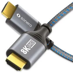 SONERO HDMI-Kabel, 8K60, grau/blau, 2 m