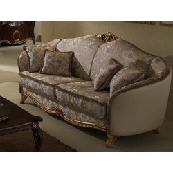 JVmoebel 2-Sitzer Sofa Couch 2 Sitzer (ohne 3+1) Klassisches Barock Neues Sofa, Made in Europe beige