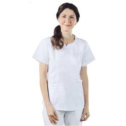 PUREWORK Arbeitsjacke Kasack Hemd (1-St) Schlupfkasack OP Kleidung Altenpfleger Medizin Pflege weiß L (44/46)
