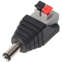 Terminal Block 2-pin auf DC-Stecker 5,50 x 2,10 mm mit Push-down-Klemmbefestigung