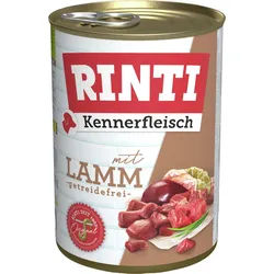 RINTI Kennerfleisch 400g Dose Hundenassfutter 6 x 400 Gramm Lamm