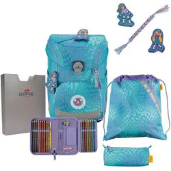 DerDieDas ErgoFlex EASY Exklusiv "LED" Schulrucksack-Set 5-teilig mit Sportbeutel Active