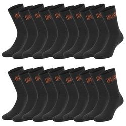 Black+Decker Crew Work Socks Unisex Herren Damen Arbeitssocken 10er Pack Schwarz 43-46