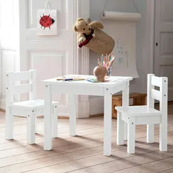 Mid.you Kindersitzgruppe , Weiß , Holz , Kiefer , teilmassiv , Babymöbel & Kindermöbel, Babyzimmer, Kindersessel & Kindertische