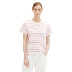 TOM TAILOR T-Shirt TOM TAILOR offwhite pink stripe XL