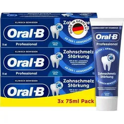 Multipack 3x Oral-B Professional Zahnschmelz Stärkung Zahncreme, Frische Minze, 75ml 3x75 ml