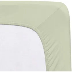Florella Spannleintuch , Salbeigrün , Textil , 140-160x200-220 cm , Oeko-Tex® Standard 100, Oeko-Tex® Made IN Green , Rundumgummi, bügelfrei, für Wasserbetten geeignet, rutschfest auf der Matratze, Spezialgummi für unermüdliche Elastizität, weich und anschmiegsam, formstabil und langlebig, perfekter Sitz, spielend leicht zu überziehen, besonders dehnbar, absolut faltenfreier Sitz, allerhöchster Komfort, geeignet für Boxspringbetten , Heimtextilien, Bettwäsche & Leintücher, Leintücher, Spannleintücher