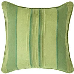 Homescapes Kissenhülle Morocco Stripe 45/45 cm, 100% Baumwolle , Grün , Textil , Gestreift , Quadratisch , 45x45 cm , Oeko-Tex® , Heimtextilien, Bezüge, Kissenbezüge