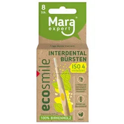 Mara Interdentalbürsten Interdentalbürsten aus Birkenholz ISO 4