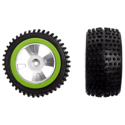 2 hintere Reifen mit Felge für Green Cobra 3 (370201024)