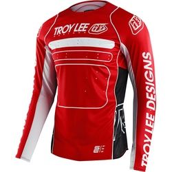 Troy Lee Designs SE Pro Drop In Motocross Jersey, weiss-rot, Größe XL