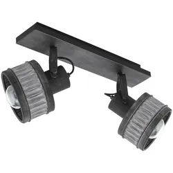Eglo Deckenleuchte , Grau, Schwarz , Metall , rund , 16x30x47.5 cm , Lampen & Leuchten, Innenbeleuchtung, Deckenleuchten, Deckenleuchten