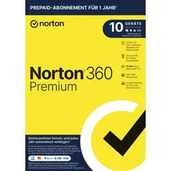 Norton 360 Premium 10 Geräte - 1 Jahr - 75GB Software
