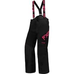 FXR Clutch 2023 Jugend Snowmobil Latzhose, schwarz-pink, Größe 2XL 38