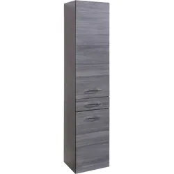 Seitenschrank Florida in Graphit/Silberfarben