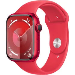 Apple Smartwatch »Watch Series 9 GPS Aluminium 45mm S/M«, (Watch OS 10 Sport Band) Apple rot