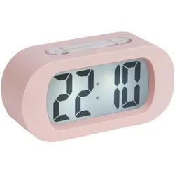 Karlsson Wecker , Pink , Kunststoff , 14x7x5 cm , Weckfunktion, 3D-Zahlen, Hintergrundbeleuchtung , Dekoration, Uhren, Wecker