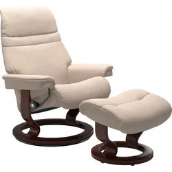 Stressless® Fußhocker »Sunrise«, mit Classic Base, Gestell Braun Stressless® light beige Q2 FARON