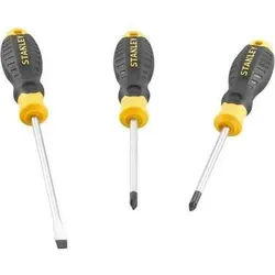 Stanley, Schraubenzieher, Juego de 3 destornilladores Cushion Grip: Plana, Phillips y Buscapolos