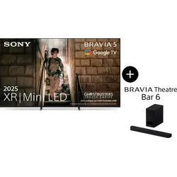 Sony 85 Zoll TV BRAVIA 5 + BRAVIA Theatre Bar 6 Mini-LED-Fernseher (215 cm/85 Zoll, 4K Ultra HD, Google TV, Smart-TV) schwarz