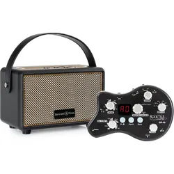 Rocktile Rocktile GP-10 / BB-820BK Gitarren Amp Set Audioverstärker (Anzahl Kanäle: 1, 60 W, Bluetooth Lautsprecher mit Tragegurt, Headphone Amp & Audiokabel) schwarz