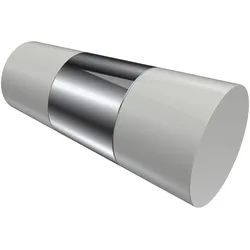 ENDSTÜCKE FÜR GARDINENSTANGEN 20 mm Ø, Tanara Weiß/Chrom, Packung 2 Stück