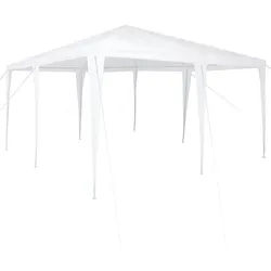 vidaXL Party-Zelt Weiß 400 x 400 x 266 cm Polyethylen und Stahl