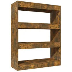vidaXL Regal NA Standregal Bücherregal Raumteiler Braun Eiche 80x30x103 cm Spanplat braun