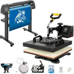 Vevor 5 In 1 Hitzepresse 28" Vinyl Schneideplotter Schrittmotor 38x38 Cm