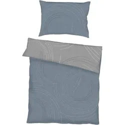 Kaeppel Bettwäsche , Dunkelblau , Textil , Graphik , 140x200 cm , bügelleicht , Heimtextilien, Bettwäsche & Leintücher, Bettwäsche, Satin-Bettwäsche