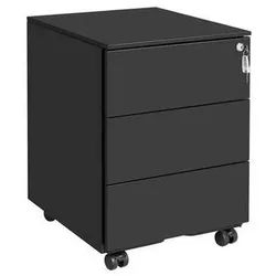 Boxxx Rollcontainer , Schwarz , Metall , 3 Schubladen , 39x55x45 cm , Typenauswahl, Beimöbel erhältlich , Büromöbel, Büromöbel-Sets & Büromöbel-Serien, Büromöbelserien
