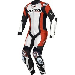 Ixon Vortex 3 1-Teiler Motorrad Lederkombi, schwarz-weiss-rot, Größe 2XL