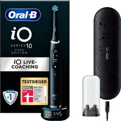 Oral-B Elektrische Zahnbürste iO Series 10 Luxe Edition, Aufsteckbürsten: 1 St., Magnet-Technologie schwarz