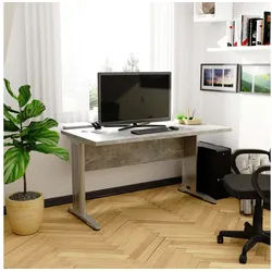 Raumhirsch Furniture Schreibtisch stabil - Bürotisch - Kratzfester Arbeitstisch - stabile Tischfüsse, einfach Montage : Maße 135 cm x 76 cm x 60 cm